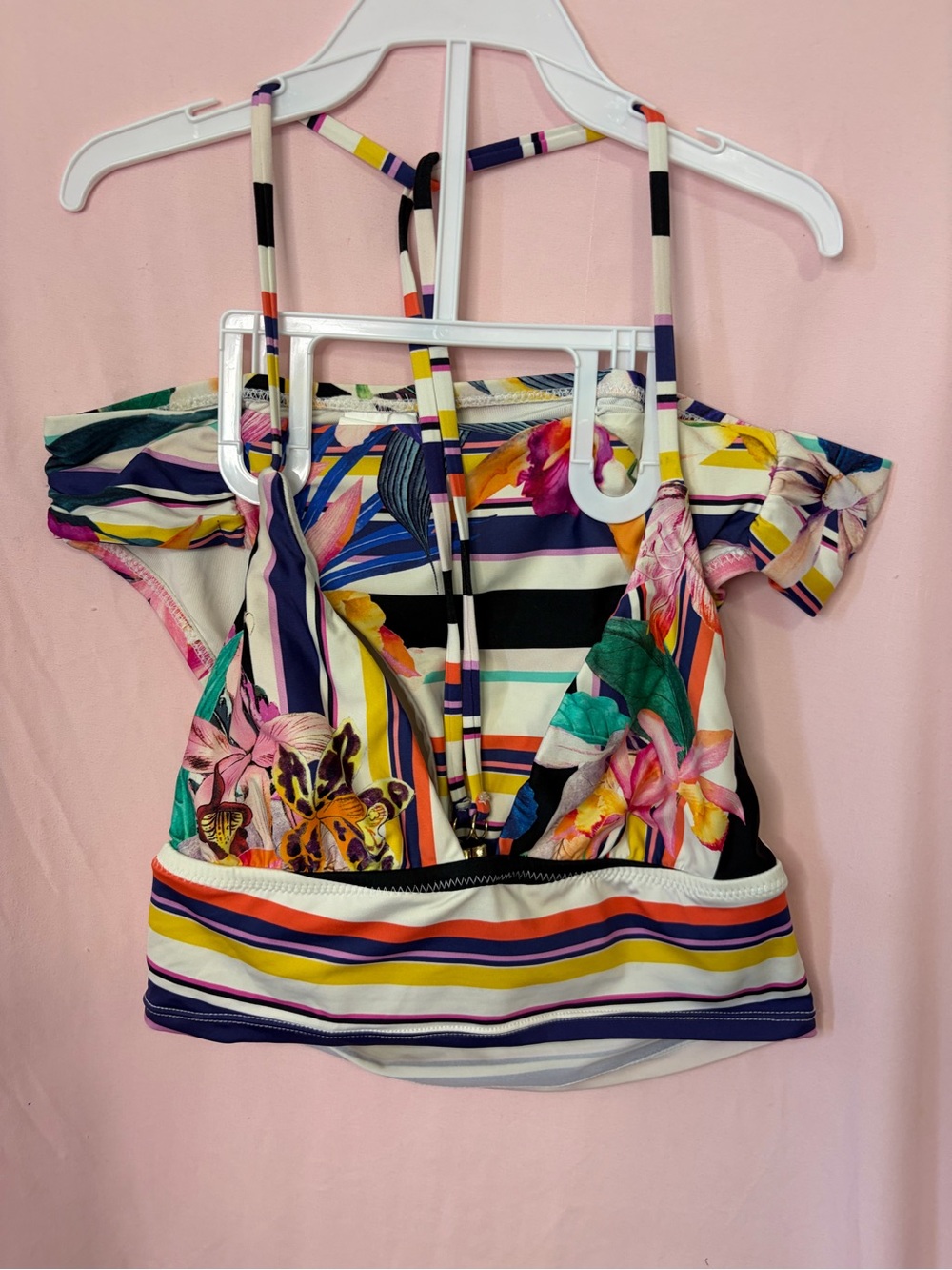 Trina Turk Colorful Floral-Accent Bikini Set size 6